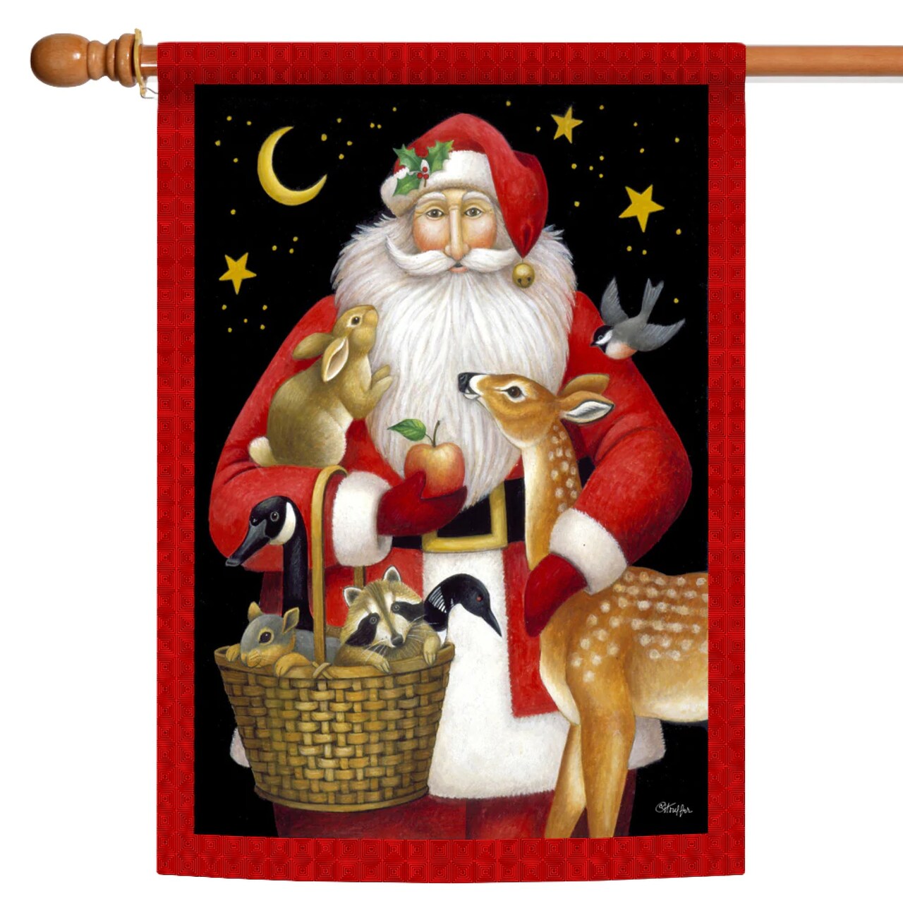 Toland Home Garden Christmas Santa Friends Outdoor House Flag 40" x 28"